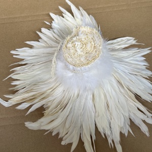 <span class=keywords><strong>Gallo</strong></span> <span class=keywords><strong>blanco</strong></span> blanqueado schlappen pluma ensartada para atar moscas pesca - Product Image 5
