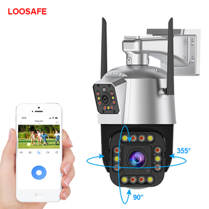 Telecamera di sicurezza esterna Wireless a doppia lente da 2mp rilevazione di movimento sicurezza Wifi Bullet PTZ Speed Dome Camera Ptz Ip Camera - Product Image 1