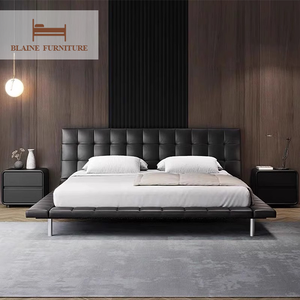 Italiano moderno camera da <span class=keywords><strong>letto</strong></span> mobili alta <span class=keywords><strong>testiera</strong></span> in pelle doppio tessuto regina King Size <span class=keywords><strong>letto</strong></span> Set di lusso fabbrica di <span class=keywords><strong>legno</strong></span> all'ingrosso - Product Image 1