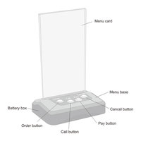 Bouton d'appel de Table sans fil, 433.92MHz, avec support de Menu, dispositif pour Service de Restaurant, sonnerie d'appels