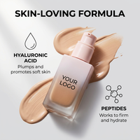 Fond de teint liquide aux ingrédients biologiques Hypoallergénique Peau sensible Sans paraben Maquillage naturel pour le visage Prix de gros B2B