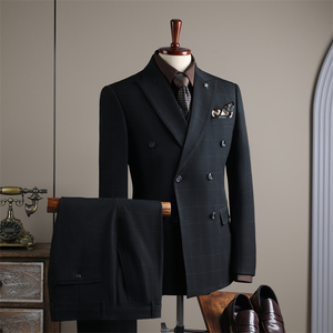 Trajes <span class=keywords><strong>de</strong></span> <span class=keywords><strong>Boda</strong></span> <span class=keywords><strong>de</strong></span> Lujo <span class=keywords><strong>para</strong></span> <span class=keywords><strong>Hombre</strong></span> con Solapa <span class=keywords><strong>de</strong></span> Pico, 2 Piezas, Ropa Formal <span class=keywords><strong>de</strong></span> Diseñador - Product Image 5