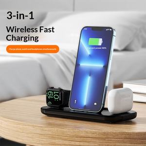 <span class=keywords><strong>Cargador</strong></span> Inalámbrico Tres en Uno con Carga Magnética, Pantalla Digital, QC3.0, para Teléfonos Móviles Serie 6-13, Relojes y Auriculares, 10W/5W/2.5W - Product Image 2