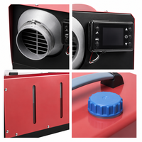 Yatay Dizel Hava Isıtıcısı 5KW 12V/24V Hepsi Bir Arada, Dahili Depo, Uzaktan Kumanda ve LCD Monitörlü, Kamyon, Karavan, Van için
