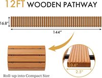 Sentier en bois, passerelle de jardin déployable, planche élargie, chemin de promenade extérieur antidérapant, promenade de pelouse pour la cour extérieure.