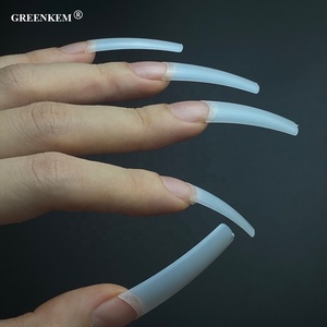 550 Pezzi XXL Punte per Unghie Quadrate Affusolate Ultra Sottili, Lunghe, Dritte, Normali, Spesse, Senza Curva C, Stile Francese - Product Image 2