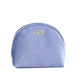 Sacchetto cosmetico della mezzaluna del rossetto della <span class=keywords><strong>borsa</strong></span> cosmetica del velluto su ordinazione della fabbrica con il fornitore d'imballaggio del sacchetto cosmetico del sacchetto di trucco di Logo - Product Image 1