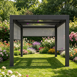 Structure extérieure en aluminium 6063 T6 haute résistance pour gazebo de jardin et terrasse, avec dimensions personnalisables - Product Image 3