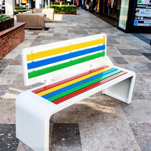 Hiện đại thân thiện với môi sắt công viên ngoài trời băng ghế dự bị với tựa lưng cho bệnh viện trường học khách sạn phòng tập thể dục trung tâm ăn uống biệt thự & phòng khách sử dụng - Product Image 6