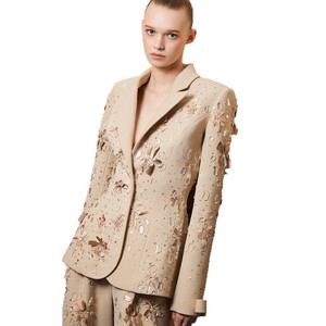 Completo da Donna di Alta Qualità Primaverile a Maniche Lunghe, Set di 2 Pezzi alla Moda con Blazer e Pantaloni - Product Image 2