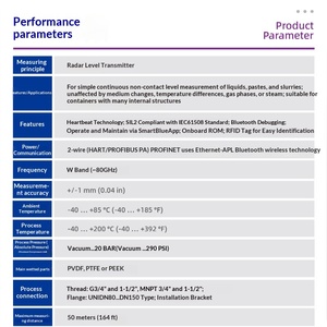 เรดาร์วัดระดับของเหลว E+H Endress+Hauser รุ่น FMR60B ระยะวัด 50 เมตร จอแสดงผลแบบสัมผัส ปุ่มควบคุม ผลิตในจีนแผ่นดินใหญ่ - Product Image 4