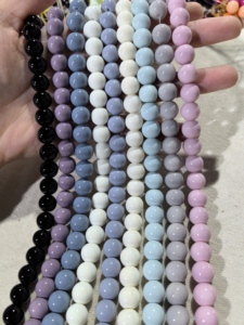 <span class=keywords><strong>Perline</strong></span> di Vetro Grigie da 10mm Senza Traccia con Foro, <span class=keywords><strong>Perline</strong></span> Colorate per Creazione di Gioielli e Braccialetti - Product Image 2