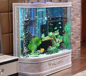 Customized Large Transparent Cube Acrylic <strong>Aquarium</strong> Fish tank Glass Bullet Front Fish tank <strong>Aquarium</strong> with Top bar - Product Image 2