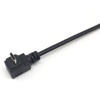 Cable de Carga de Datos con Conector USB-A Macho a Micro USB en Ángulo de 90 Grados hacia Arriba
