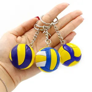 LLavero de voleibol mochila deportes pelota llavero decoraciones llaveros de voleibol para equipo