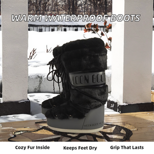 Botas de Invierno 2026 para Mujer, Botines con Forro de Peluche Grueso y Cálido, Impermeables, Antideslizantes, con Correa, Punta Redonda - Product Image 2