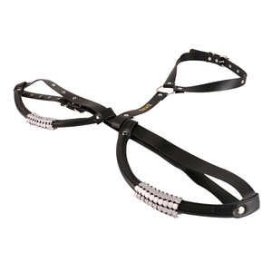 Meilleures ventes : Kit de bondage SM pour femmes en cuir PU, comprenant un jouet de poitrine et une lingerie de cou, jouet sexuel de bondage mammaire - Product Image 5