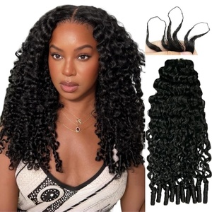 Extensions de cheveux humains bouclés 100% naturels, tresses bohèmes vietnamiennes 12A, cheveux au crochet effet plume pour tressage - Product Image 1