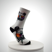 Chaussettes vierges à sublimation de logo personnalisé pour femmes en coton blanc Crew 360 impression numérique avec design personnalisé