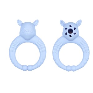Anillos de dentición para bebés, de silicona, 70x97x32mm, forma de canguro, para bebés de 0 a 24 meses - Product Image 2