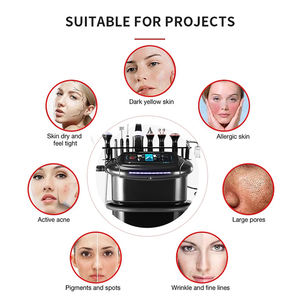 Appareil facial 9 en 1 avec logo personnalisé, rajeunissement de la peau, jet d'oxygène, lifting cutané, élimination des rides, équipement de beauté pour le soin du visage - Product Image 6