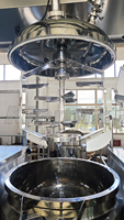 Émulsifiant sous vide électrique à l'échelle pilote, homogénéisateur, mélangeur à cisaillement élevé 200L pour la formulation cosmétique de moyenne capacité (shampoing, crème)