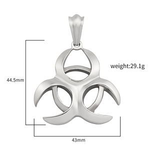 Moda Hip Hop estilo de acero inoxidable BioHazard colgante para hombres Resident Evil colgante <span class=keywords><strong>collar</strong></span> - Product Image 4