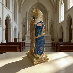 Statue de la Sainte Famille en résine personnalisée en gros, figurine de Marie et de Jésus en polyrésine pour articles religieux catholiques, fournisseur pour églises - Product Image 4