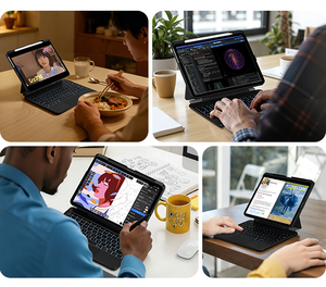 Funda con Teclado Magnético USB-C Laudtec para iPad Pro 13 2025, Funda Protectora Desmontable 4 en 1 con Hub y Diseño Personalizable - Product Image 2
