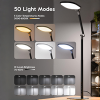 Lampe de bureau LED à intensité variable, lumière pour vidéoconférence, hauteur réglable, lampe de travail pour bureau, poste de travail, bureau à domicile