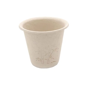 Vasos de Café Desechables Biodegradables de Pulpa de Bambú al por Mayor para el Hogar y Comida para Llevar en Restaurantes - Product Image 1