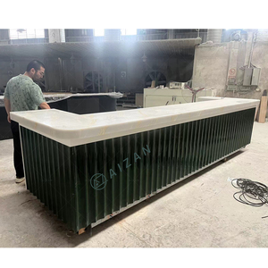 Đá cẩm thạch nhân tạo <span class=keywords><strong>Bar</strong></span> Countertop <span class=keywords><strong>Fancy</strong></span> màu xanh lá cây nhà hàng thủ quỹ truy cập bespoke quầy <span class=keywords><strong>bar</strong></span> thiết kế truy cập - Product Image 5