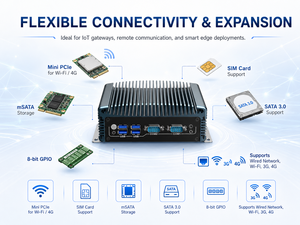 Mini PC Compacto sin Ventilador, Doble LAN, COM, <span class=keywords><strong>USB</strong></span>, Salida de Pantalla, Almacenamiento Opcional, para Equipos Comerciales, OEM, ODM, Personalizable - Product Image 5