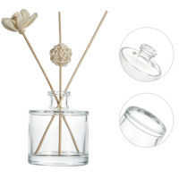 Bouteille diffuseur en verre sérigraphiée, design minimaliste classique, pour décoration intérieure, avec bâtonnets, 100ml, 150ml, 200ml – Offre promotionnelle