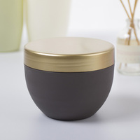 Récipients de pot cosmétique en stock 250 ml 8oz rose noir poudre de soin de la peau emballage récipient en plastique couleur personnalisée