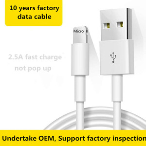 Câble USB  pour recharge rapide et transfert de données, <span class=keywords><strong>cordon</strong></span> de chargeur haute  téléphone portable, compatible avec Iphone - Product Image 1