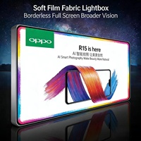 Boîte à lumière publicitaire rectangulaire pliable en aluminium avec cadre SEG en tissu et éclairage LED