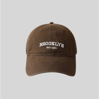 Gorra de Béisbol Retro Bordada con Logotipo Estampado, Lavada, Casual, Protección Solar