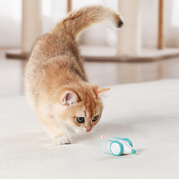 Mainan Kucing Robot Pintar Ramah Lingkungan, Bentuk Tikus Bergerak, Elektronik, Dapat Diisi Ulang USB, Interaktif, Bahan ABS, Tidak Beracun