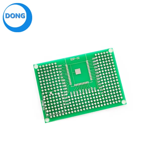 แผงวงจร PCB แบบ ESP12F12E/แผ่นหลุม ESP32 5X7การชุบดีบุกสองด้านต้นแบบ ESP8266ไวไฟ