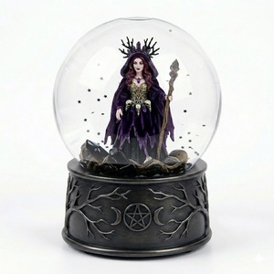 Bola <span class=keywords><strong>de</strong></span> Nieve <span class=keywords><strong>de</strong></span> <span class=keywords><strong>Bruja</strong></span> Estilo Gótico, Artesanía <span class=keywords><strong>de</strong></span> Resina Personalizada, Escultura <span class=keywords><strong>de</strong></span> Bola <span class=keywords><strong>de</strong></span> Agua <span class=keywords><strong>de</strong></span> Cristal para Decoración <span class=keywords><strong>de</strong></span> Halloween - Product Image 1