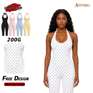A&J Logotipo Personalizado Fabricante OEM ODM Venta al por Mayor Marca Privada 200G Mono Halter Corsé con Puntos de Polka para Mujer OEKO-TEX GRS - Product Image 1