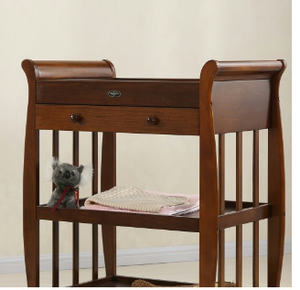 Table à <span class=keywords><strong>langer</strong></span> multifonctionnelle en <span class=keywords><strong>bois</strong></span> <span class=keywords><strong>blanc</strong></span> moderne à 2 niveaux pour la chambre à coucher - Product Image 2