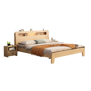 <span class=keywords><strong>Lit</strong></span> mural en bois de pin nordique 1,8 m, <span class=keywords><strong>lit</strong></span> plateforme moderne taille King, mobilier de chambre à coucher de style japonais - Product Image 6