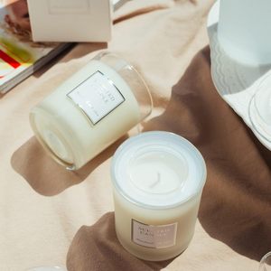 Zinc Alloy <b>Lid</b> Clear Glass Luxury Cylinder Candle Jars Heat Resistant Eco-Friendly Reusable Lightweight High Quality Christmas - Product Image 4