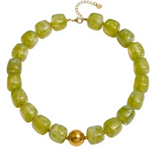 Go2boho Collana Girocollo Colorata con Perline <span class=keywords><strong>in</strong></span> Stile Bohémien, Gioiello Religioso da Donna <span class=keywords><strong>in</strong></span> Acciaio Inossidabile Regolabile, Fatto a Mano, Regalo Estivo - Product Image 1