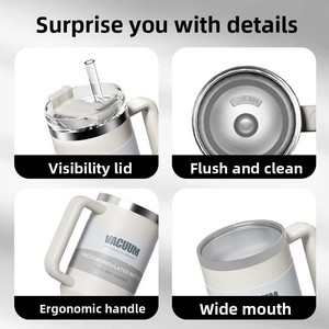 Gobelet isotherme de 40 oz pour voiture, grande capacité, en acier inoxydable 304, pour café glacé, bouteille d'eau antichute pour véhicule, modèle transfrontalier - Product Image 3