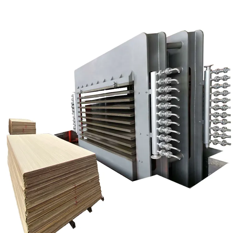 उदय veneering partical बोर्ड के लिए लकड़ी के टुकड़े टुकड़े फर्श हाइड्रोलिक गर्म प्रेस मशीन