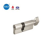 Cylindre de porte simple en laiton massif CE Euro Profile BS EN 1303 avec serrure à clé