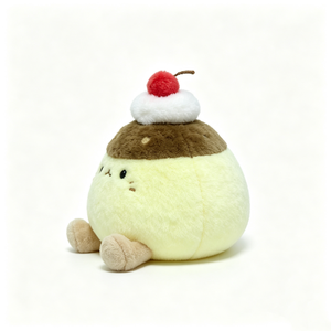 Peluche personnalisée en forme de pudding, peluche dessert, adorable animal en peluche alimentaire, peluche pudding aux cerises, adorable peluche dessert aux cerises - Product Image 4